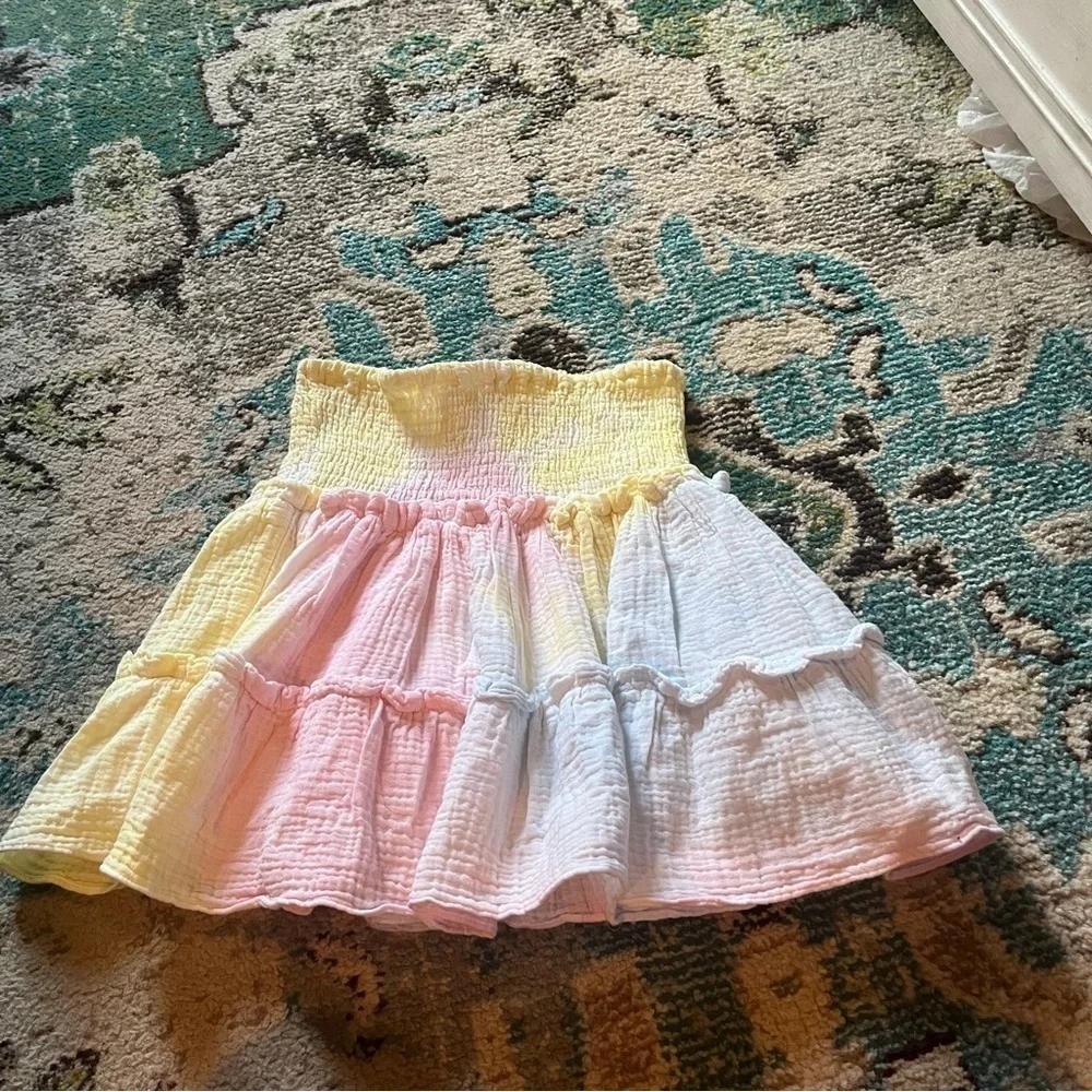 New tie dye ruffle Karlie boutique skirt - Picture 8 of 8